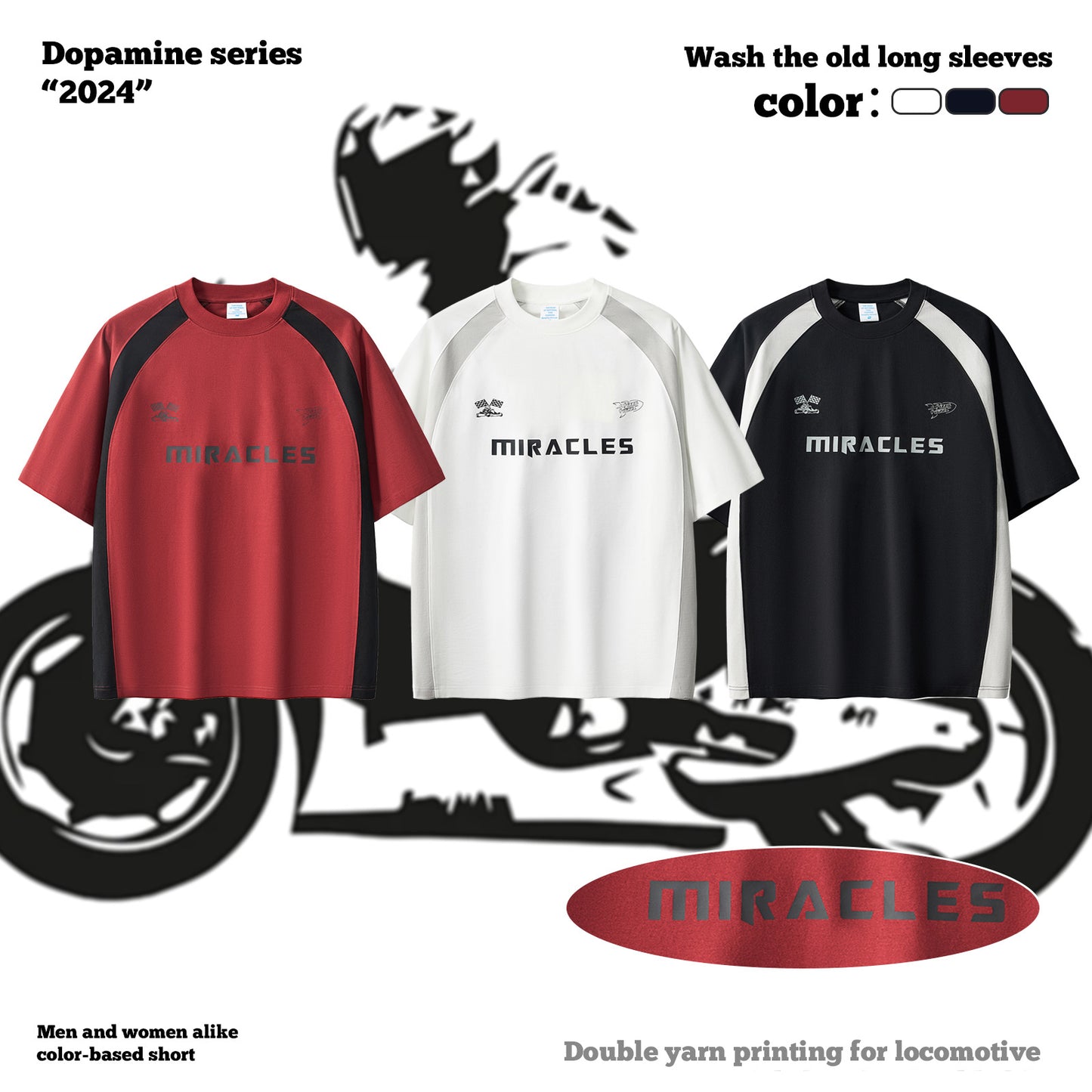 Printed Short Sleeve Patchwork Racewear