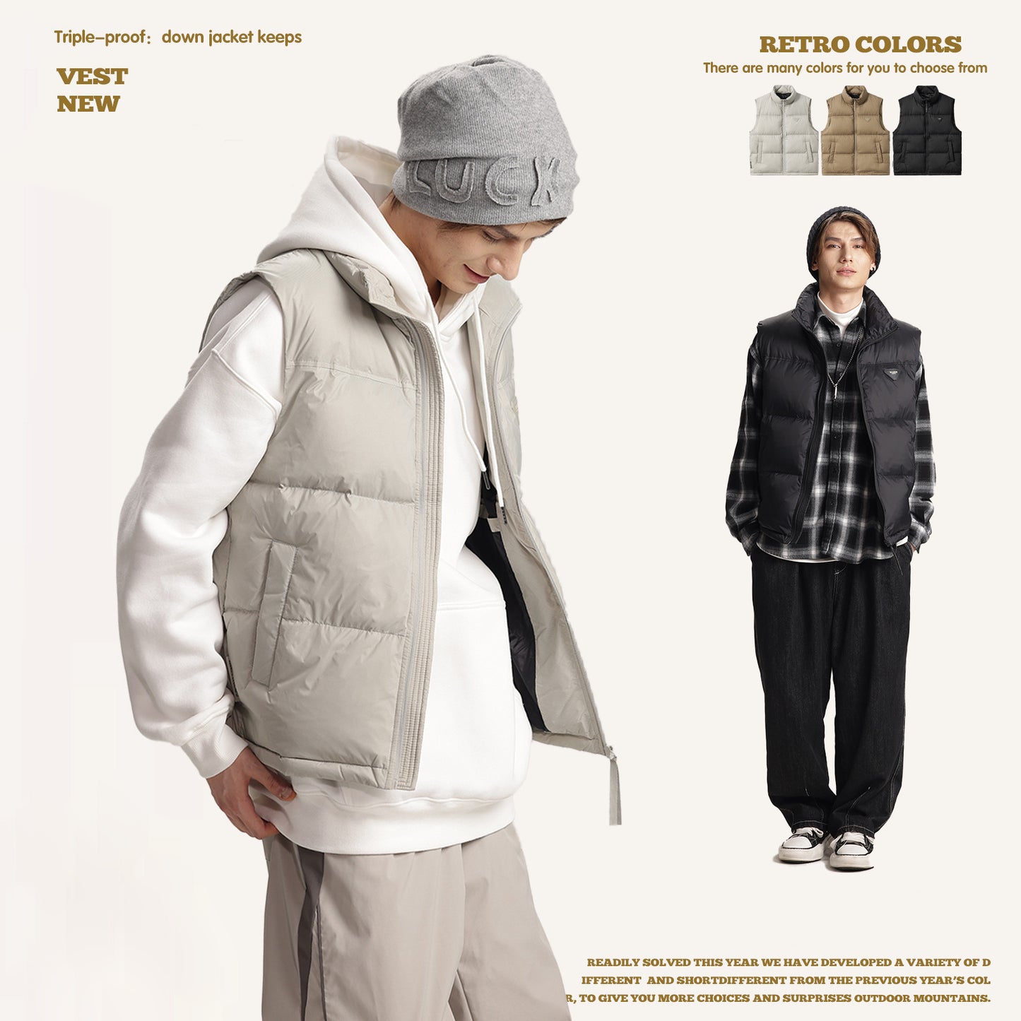 Water-Proof Lightweight Down Vest
