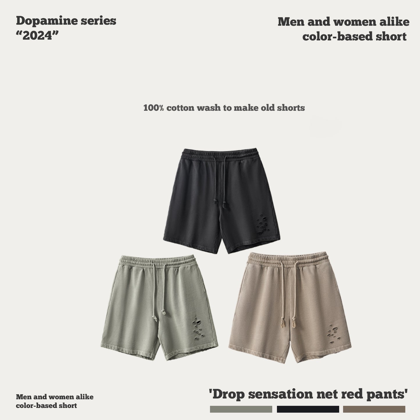 Wash Ripped Sweat Shorts