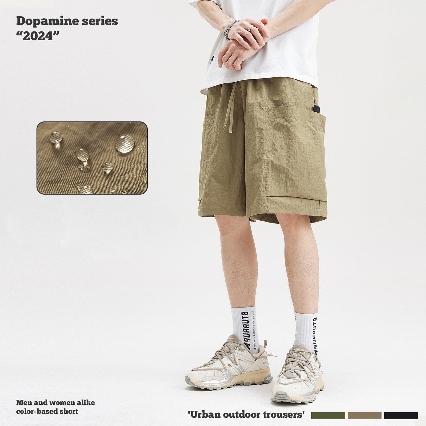 Waterproof Woven Cargo Shorts