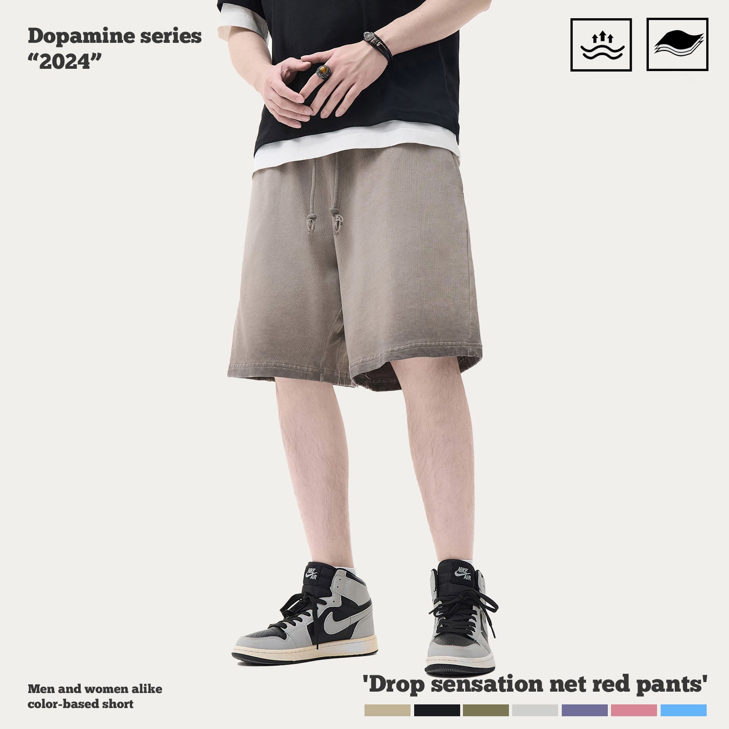 Dopamine Wash Casual Shorts