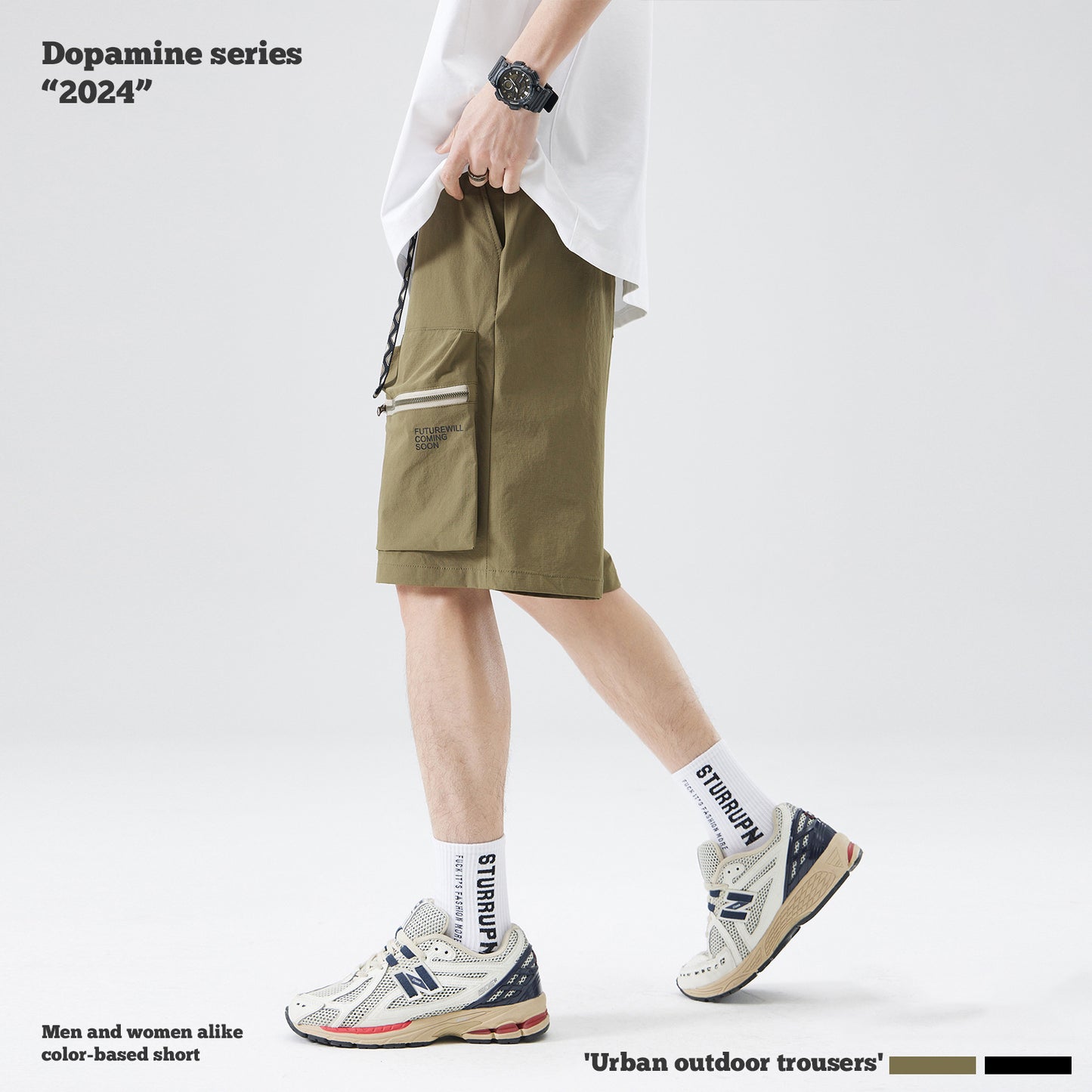 Waterproof Woven Cargo Shorts