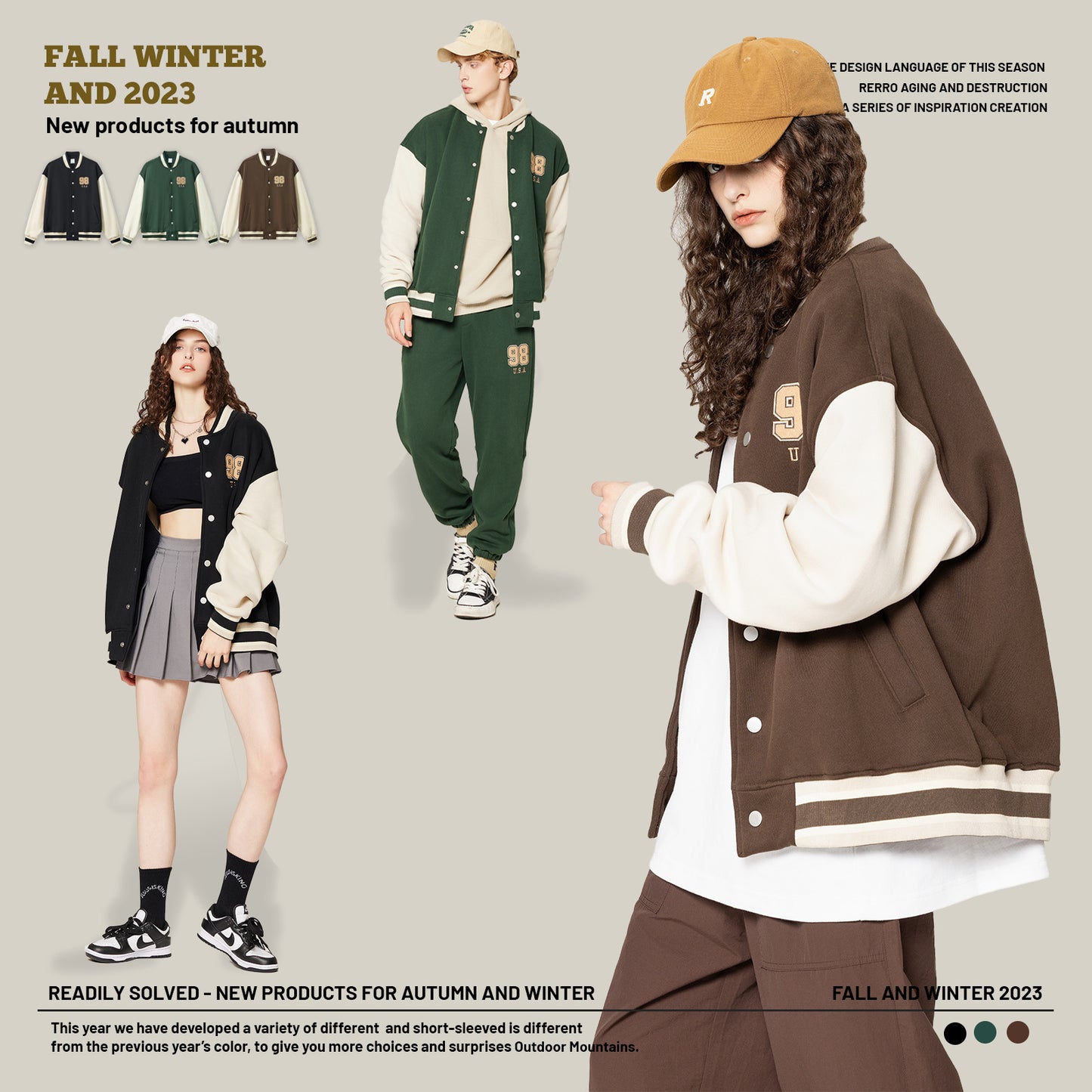 Embroidered Couple Baseball Jacket