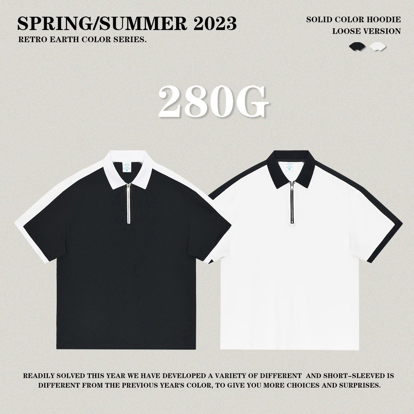 Half Zipper Polo Shirt