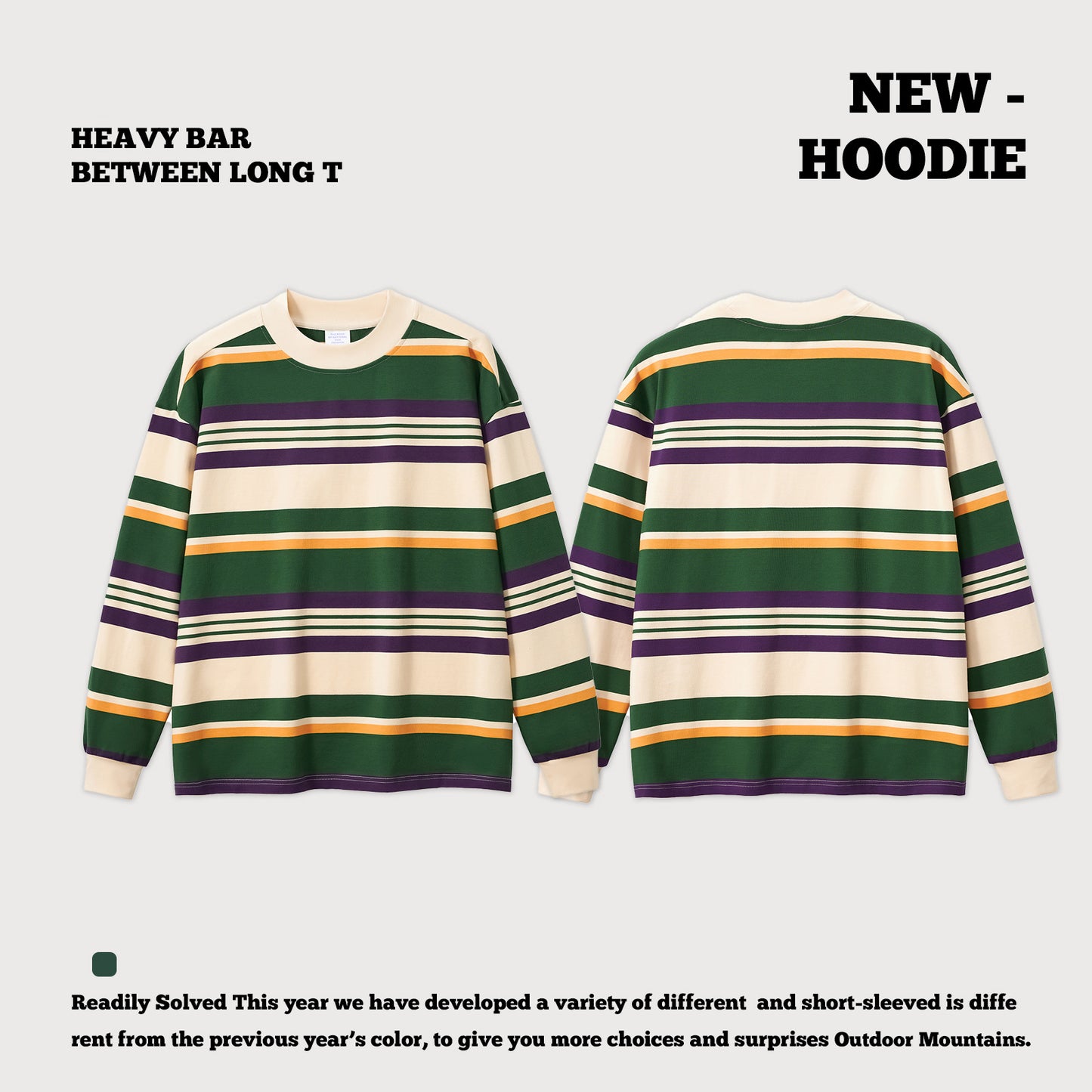 Wash Striped Long Sleeve Couple Tee