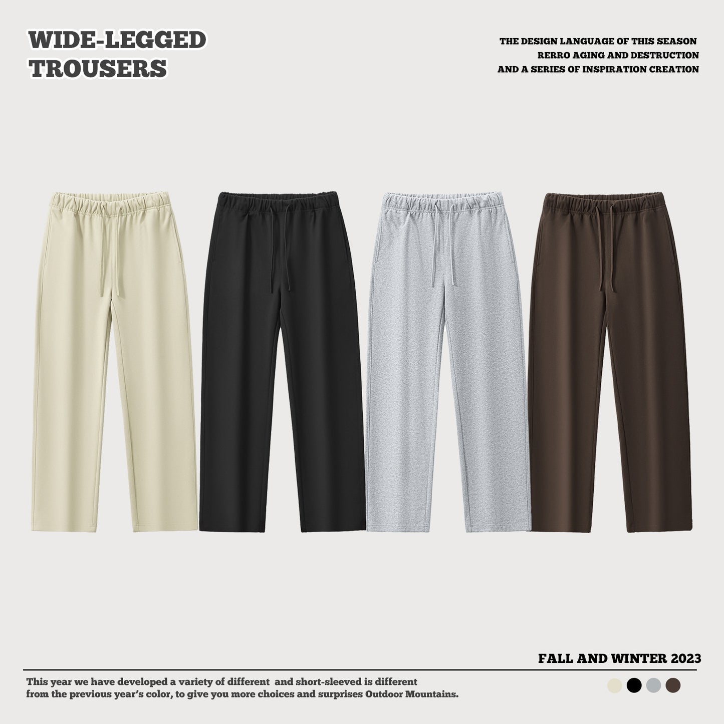 French Terry Wide Leg Sweatpants
