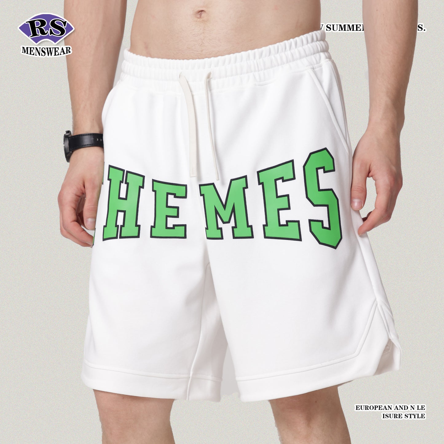 Letter Printed Casual Shorts