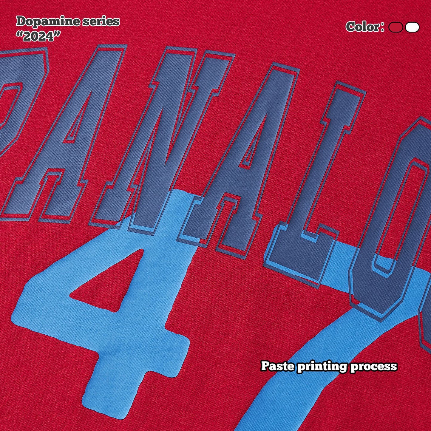 Rubber Print Raglan Long Sleeve Tee