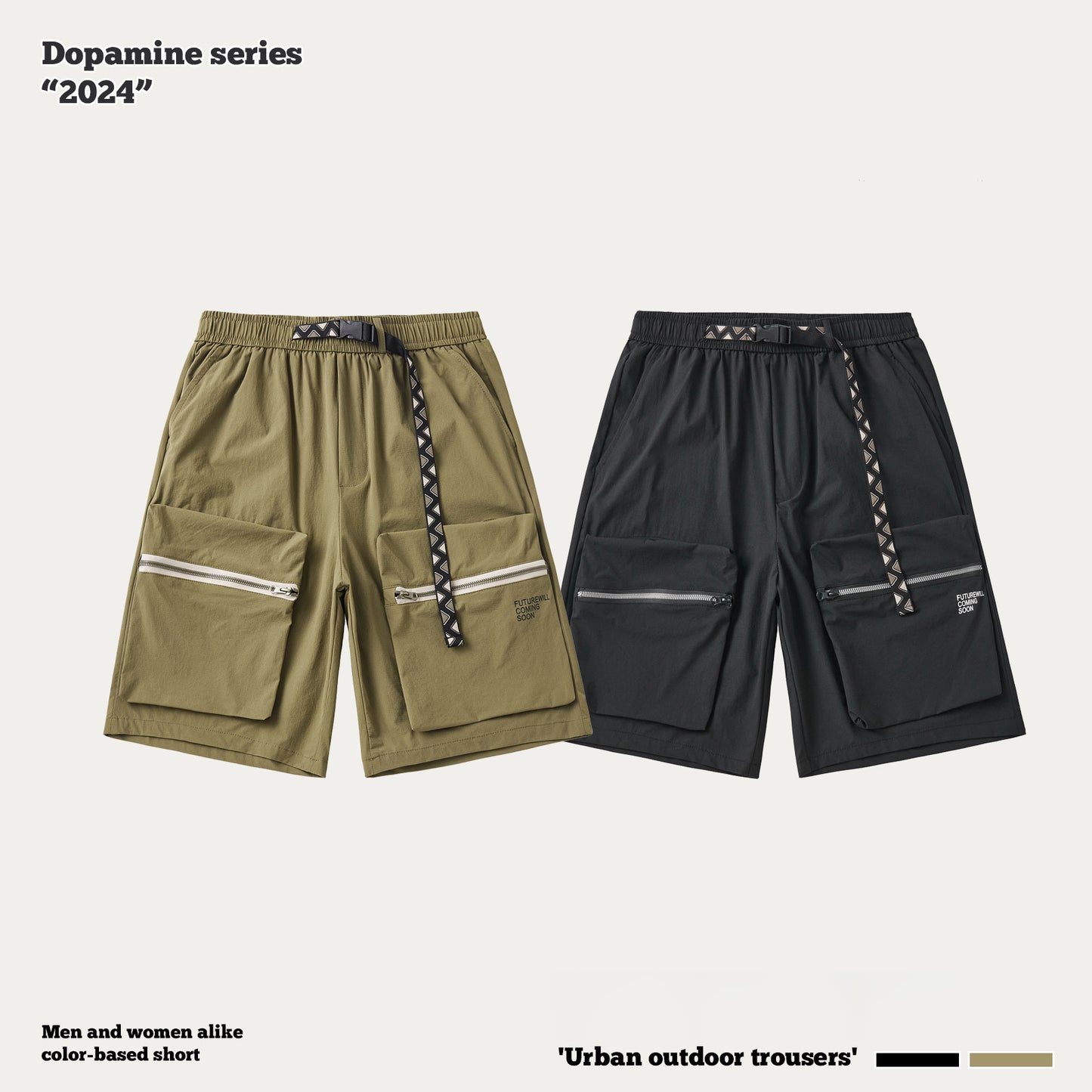 Waterproof Woven Cargo Shorts
