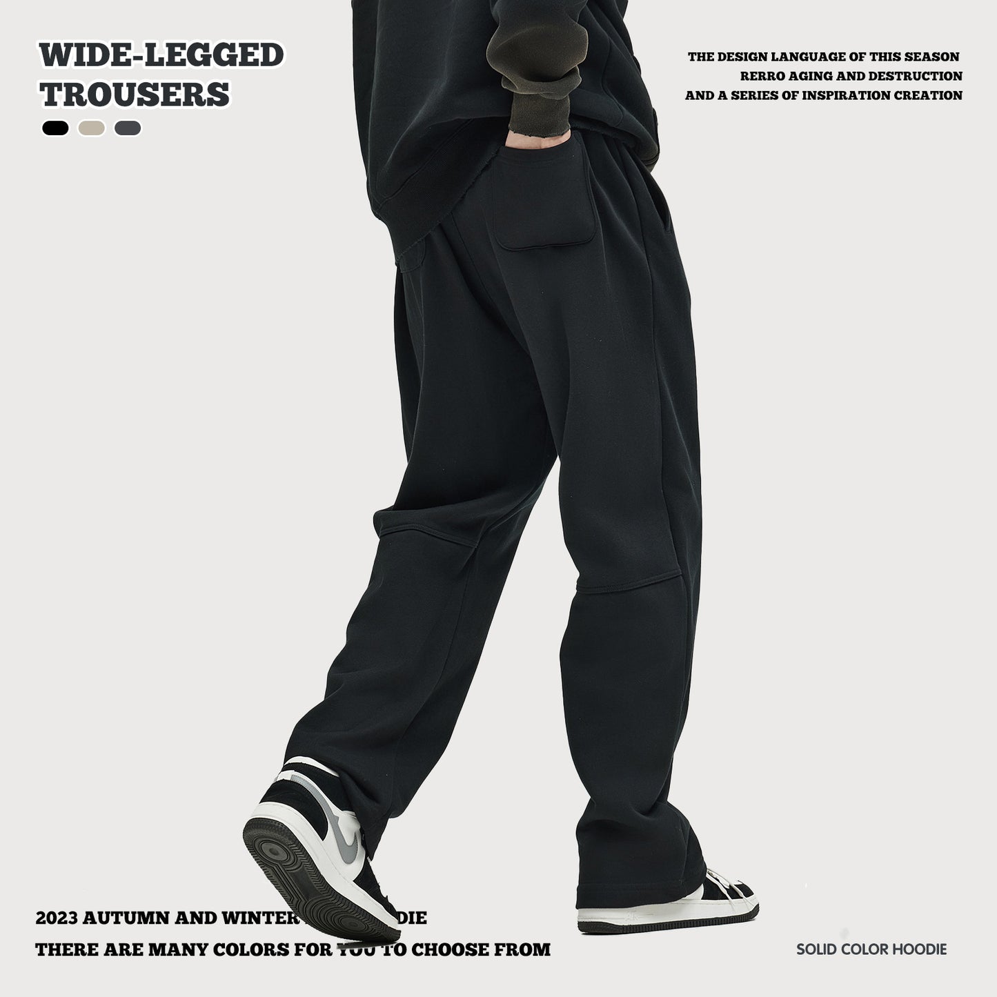 Loose Drape Straight Leg Long Pants