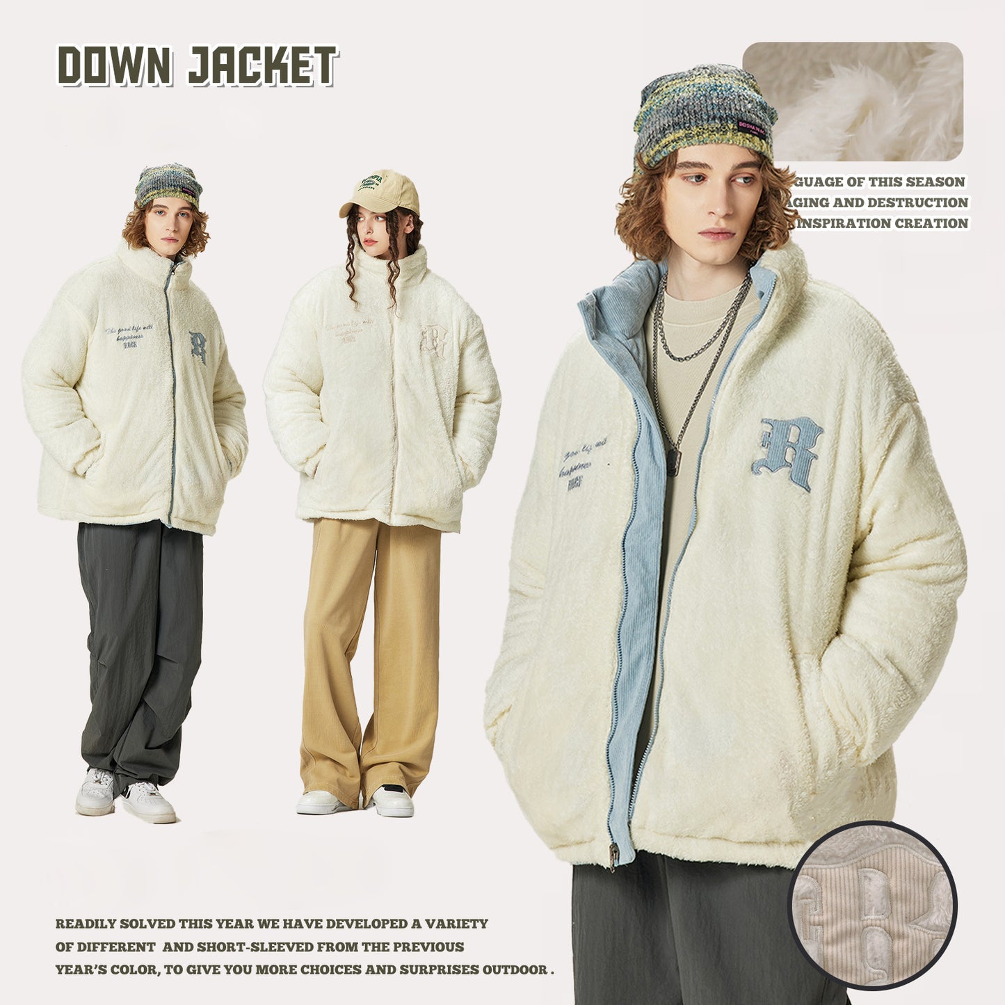 Reversible Full-Zip Fleece Coat