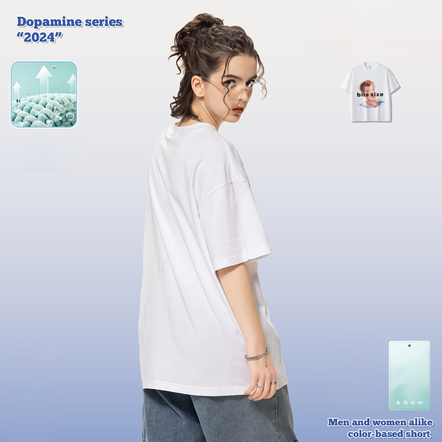 Cartoon Pattern Sorona Coolness Fabric Short Sleeve Tee