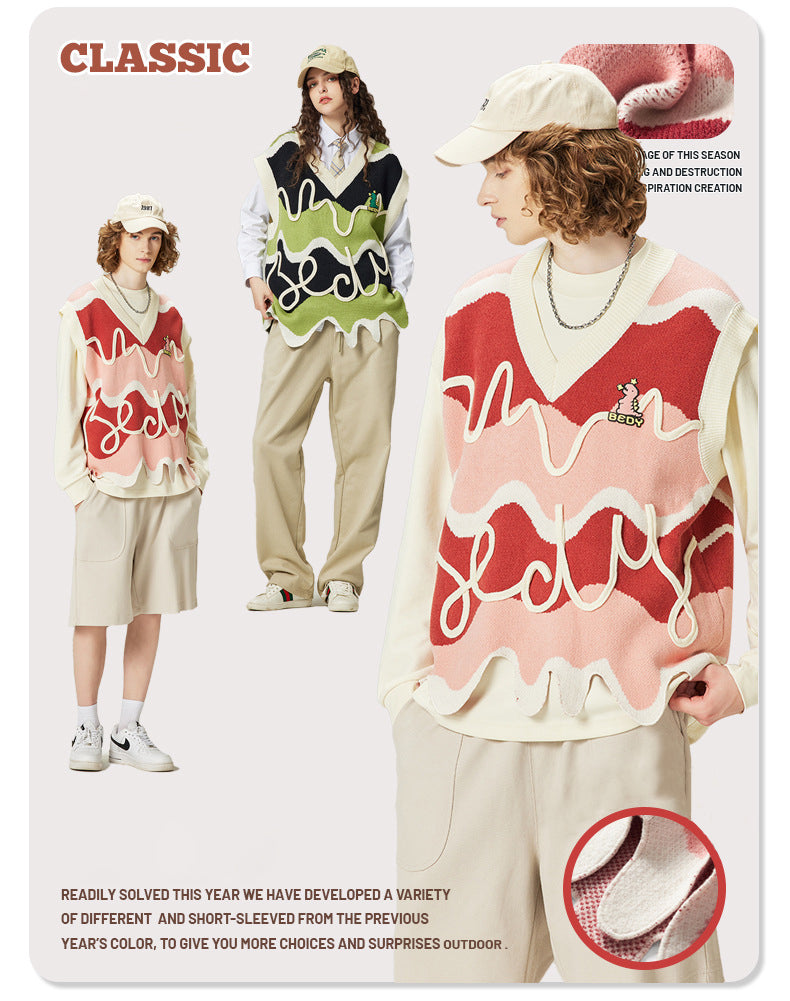 Dopamine Corrugated Sweater Vest