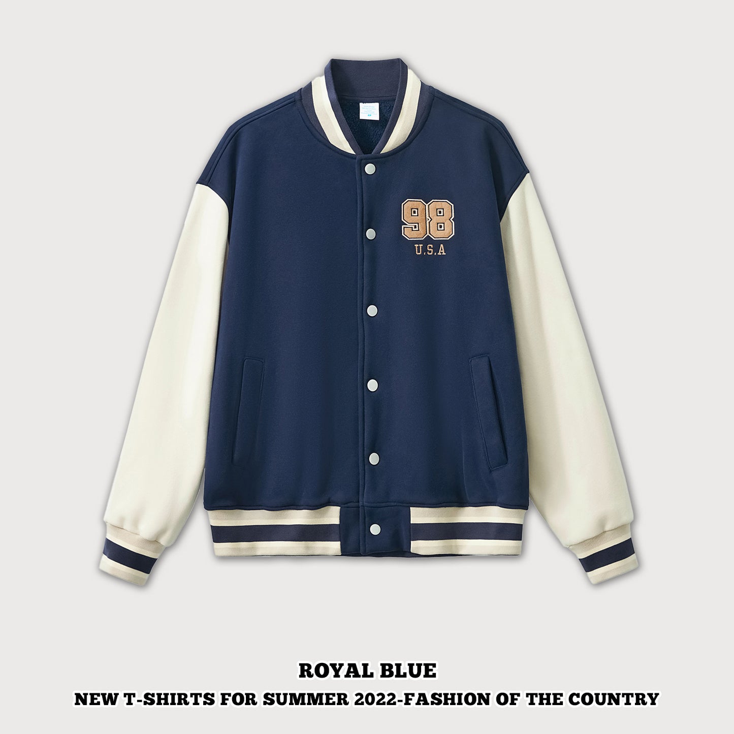 Embroidered Couple Baseball Jacket