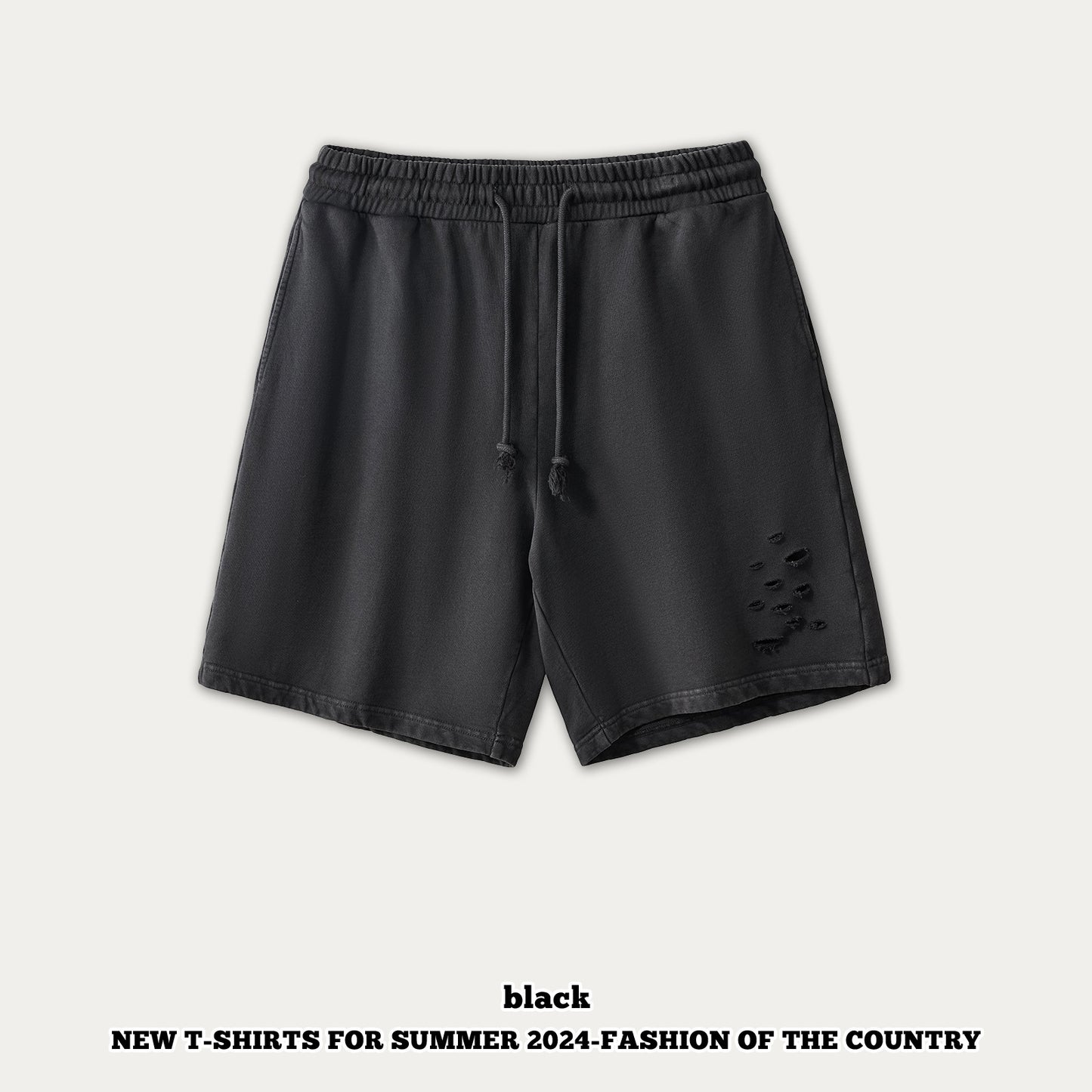 Wash Ripped Sweat Shorts