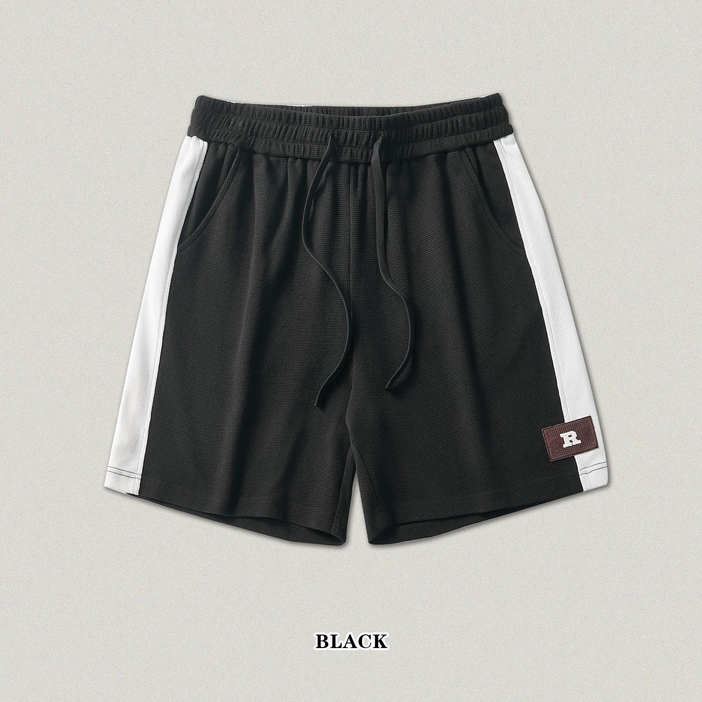 Colorblock Waffle Knit Shorts