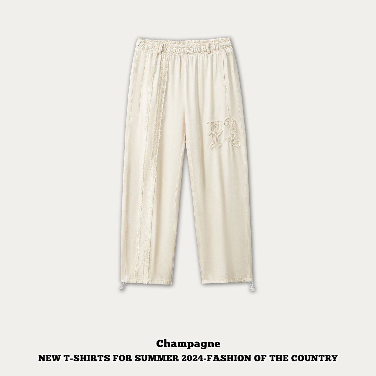 Embroidered Wide Leg Pants
