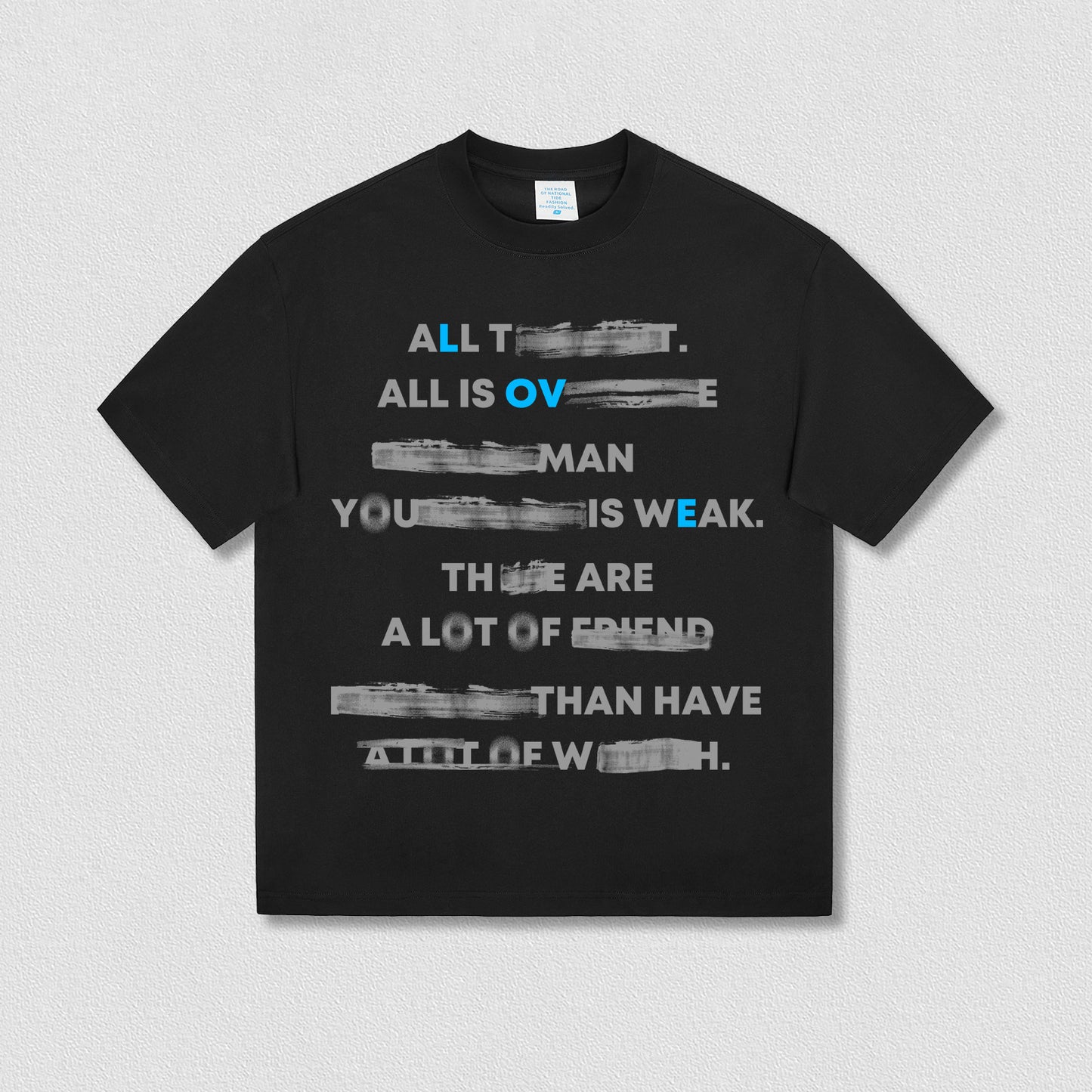 Letter Printed Short Sleeve Couple Tee