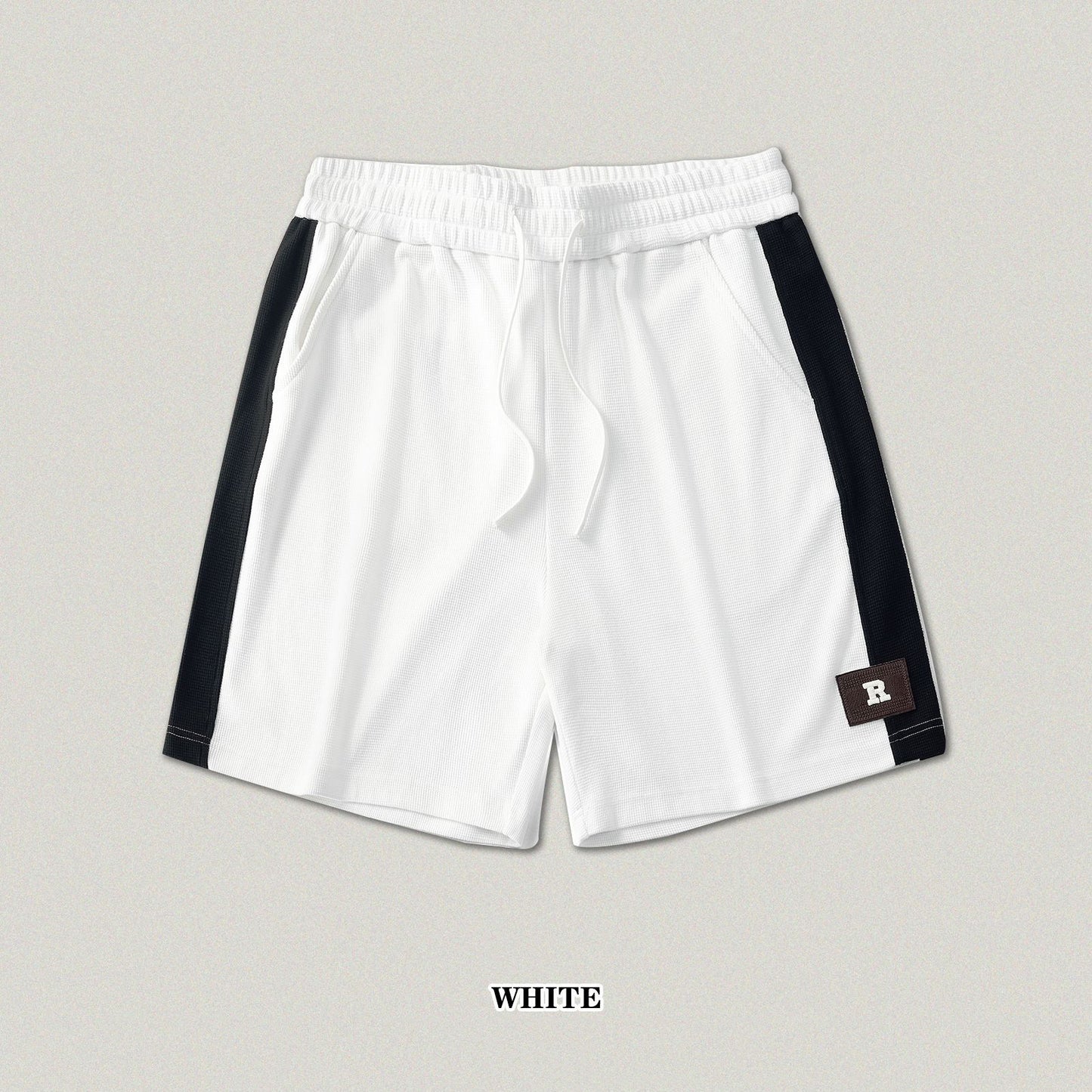 Colorblock Waffle Knit Shorts