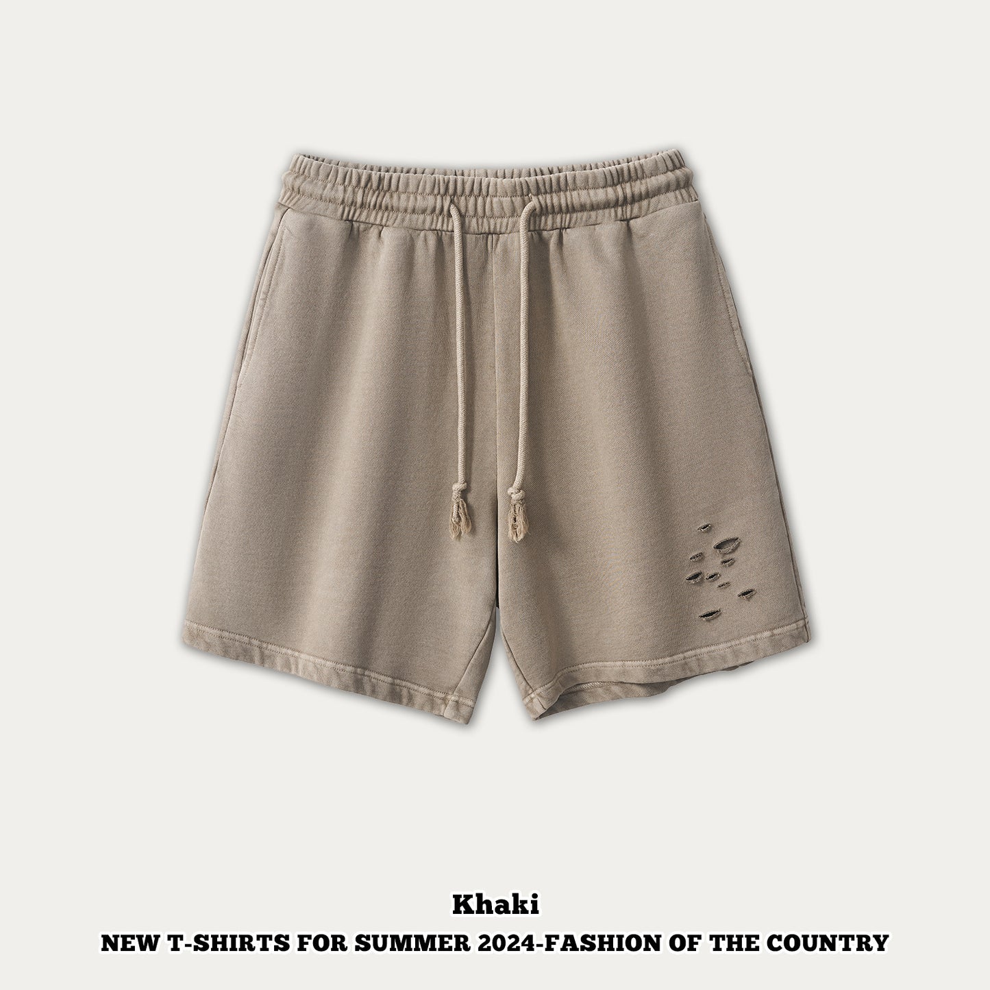 Wash Ripped Sweat Shorts
