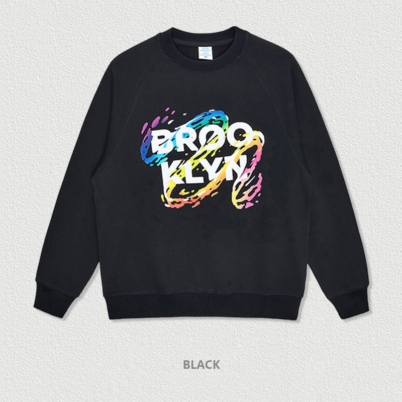 Crew Print French Terry Sweatshirt