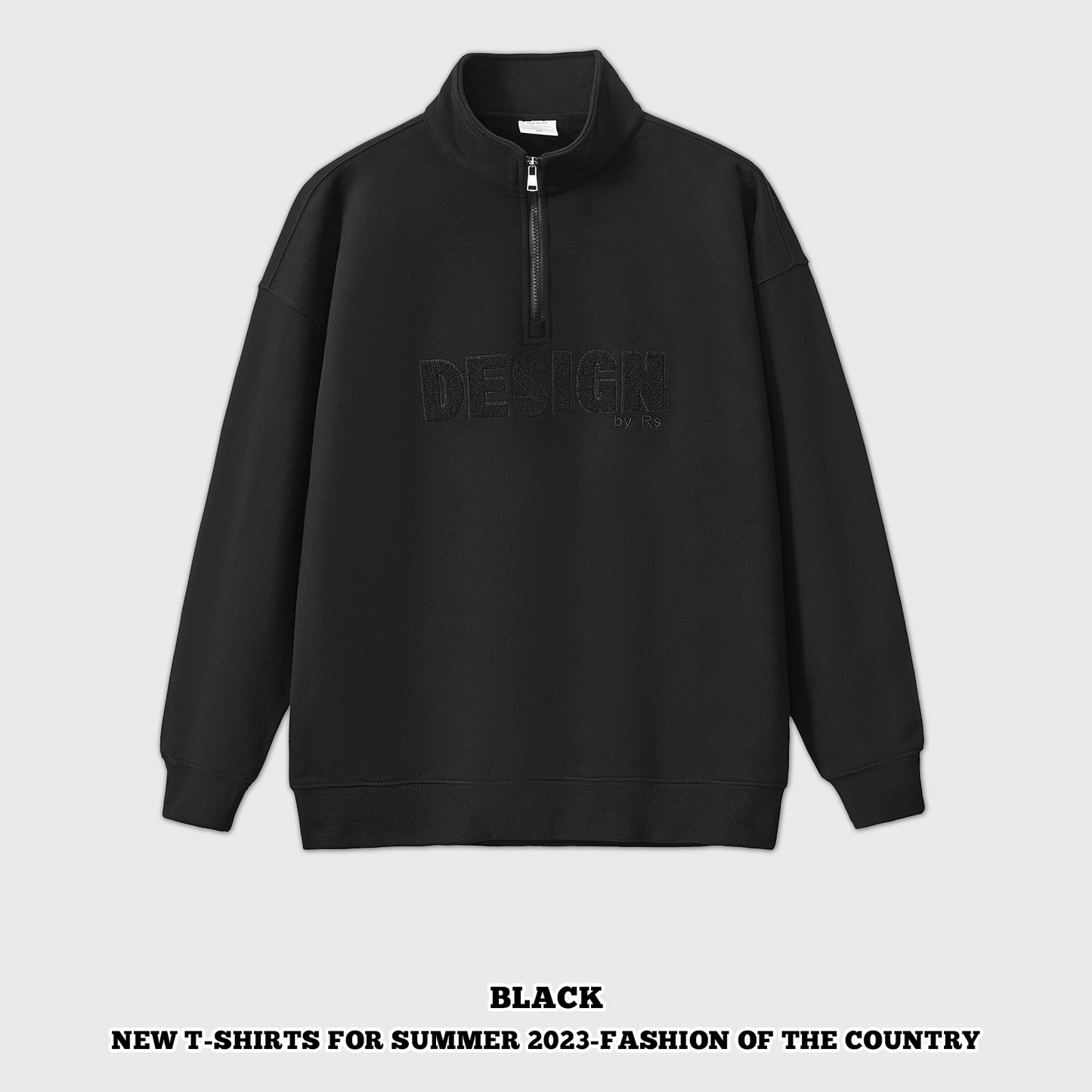 Stand Collar Half-Zip Sweatshirt