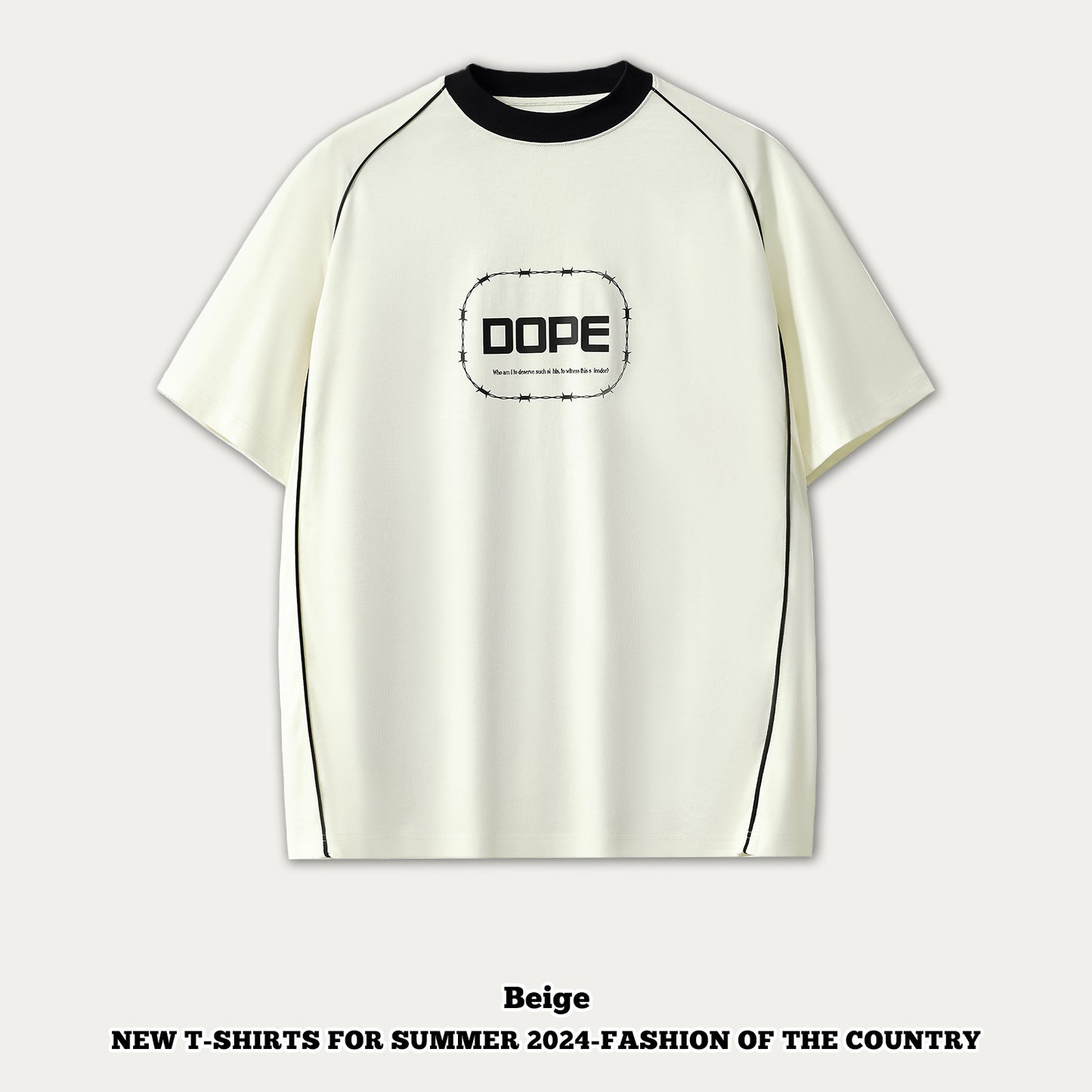 Printed Double Yarn Short Sleeve Tee