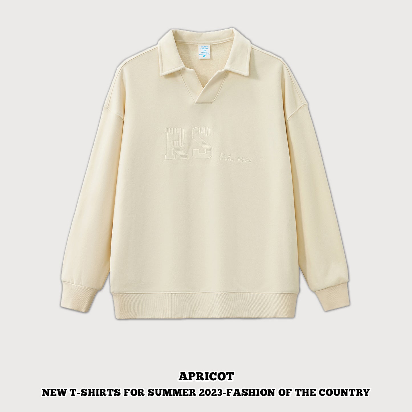 Lapel Collar Oversized Sweatshirt