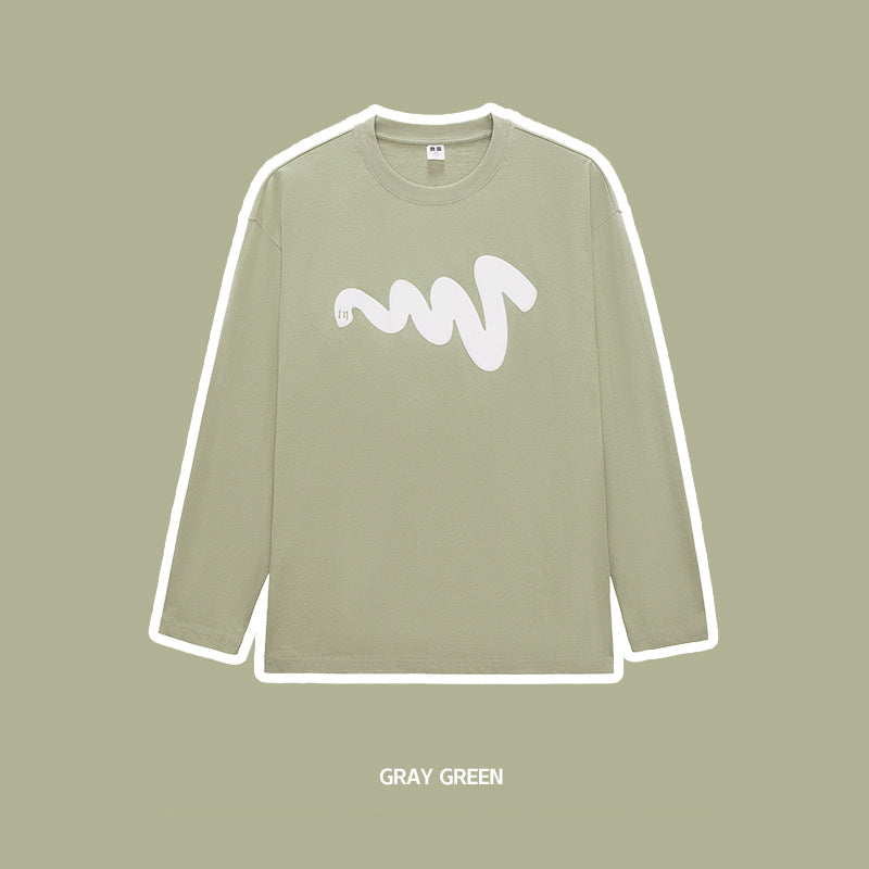 Crew Wave Print Long Sleeve Tee