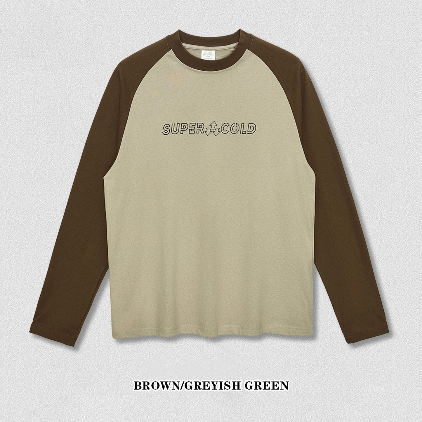 Colorblock Letter Printed Long Sleeve Tee