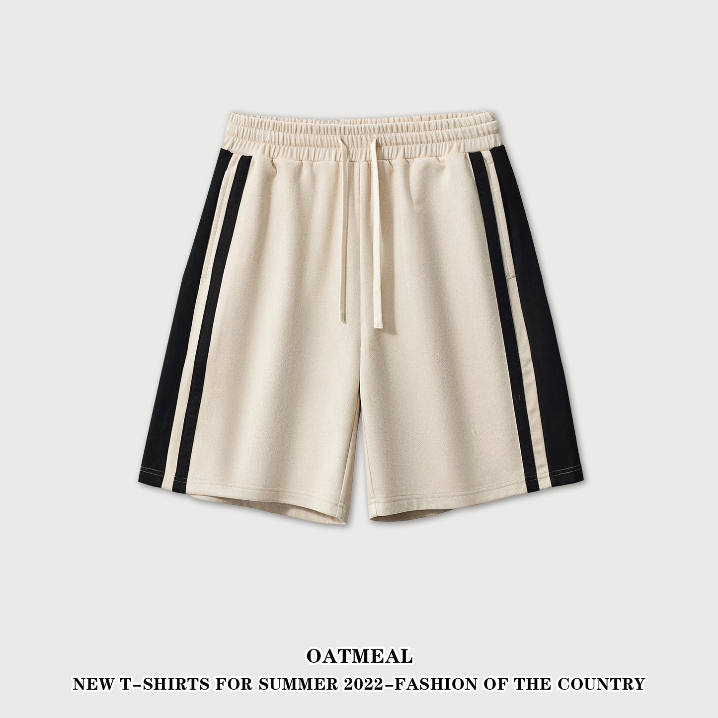 Colorblock Suede Sweat Shorts