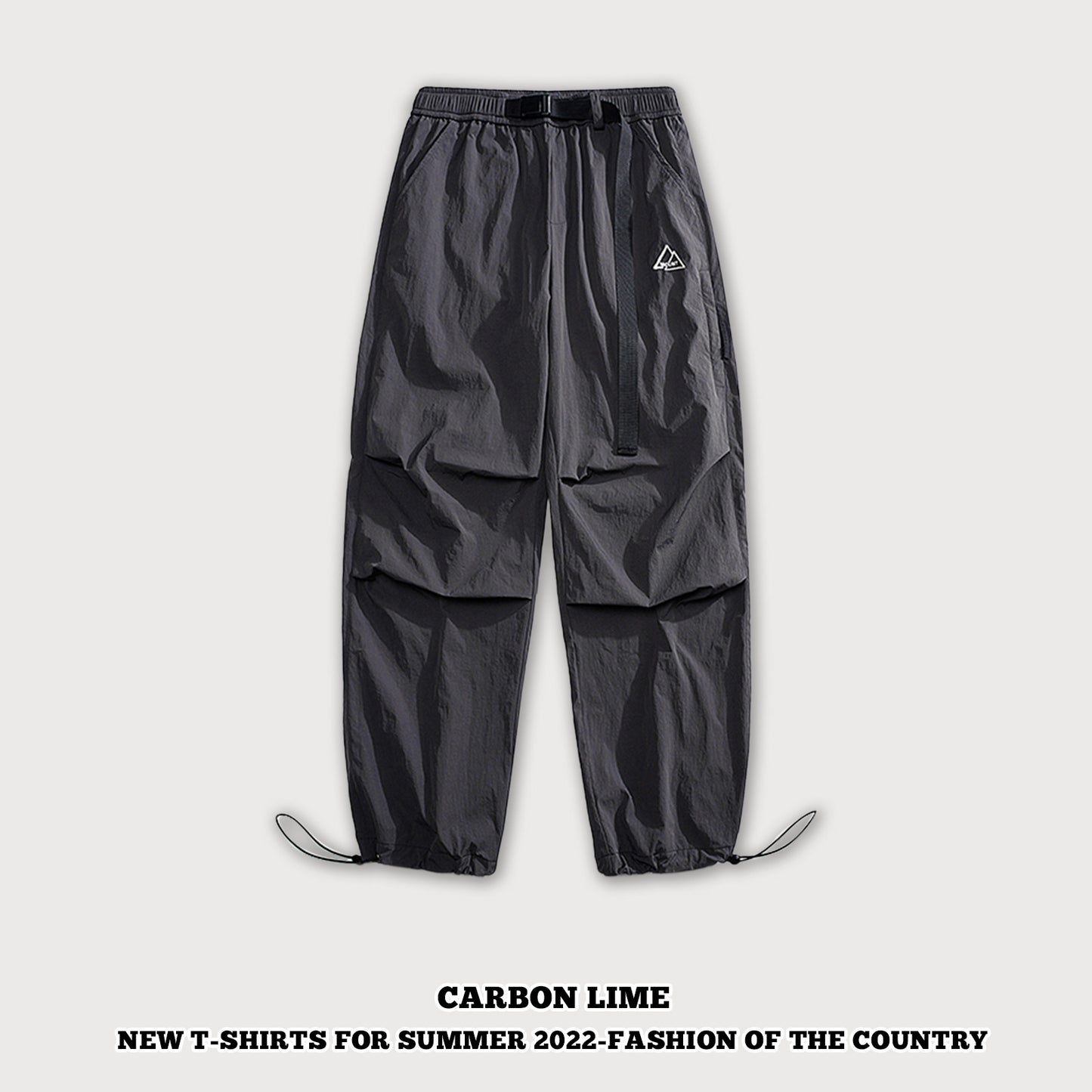 Buckle Belted Woven Cargo Pants