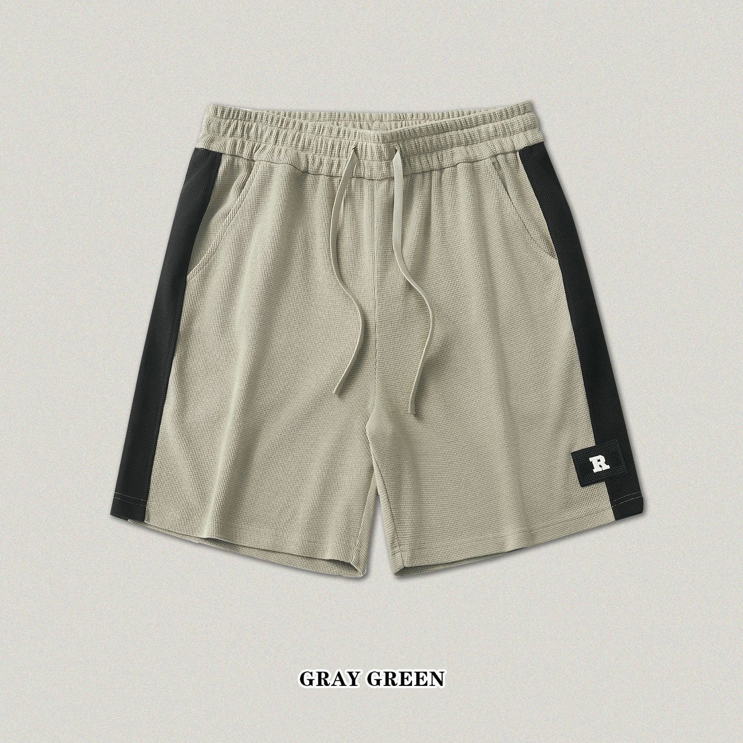 Colorblock Waffle Knit Shorts