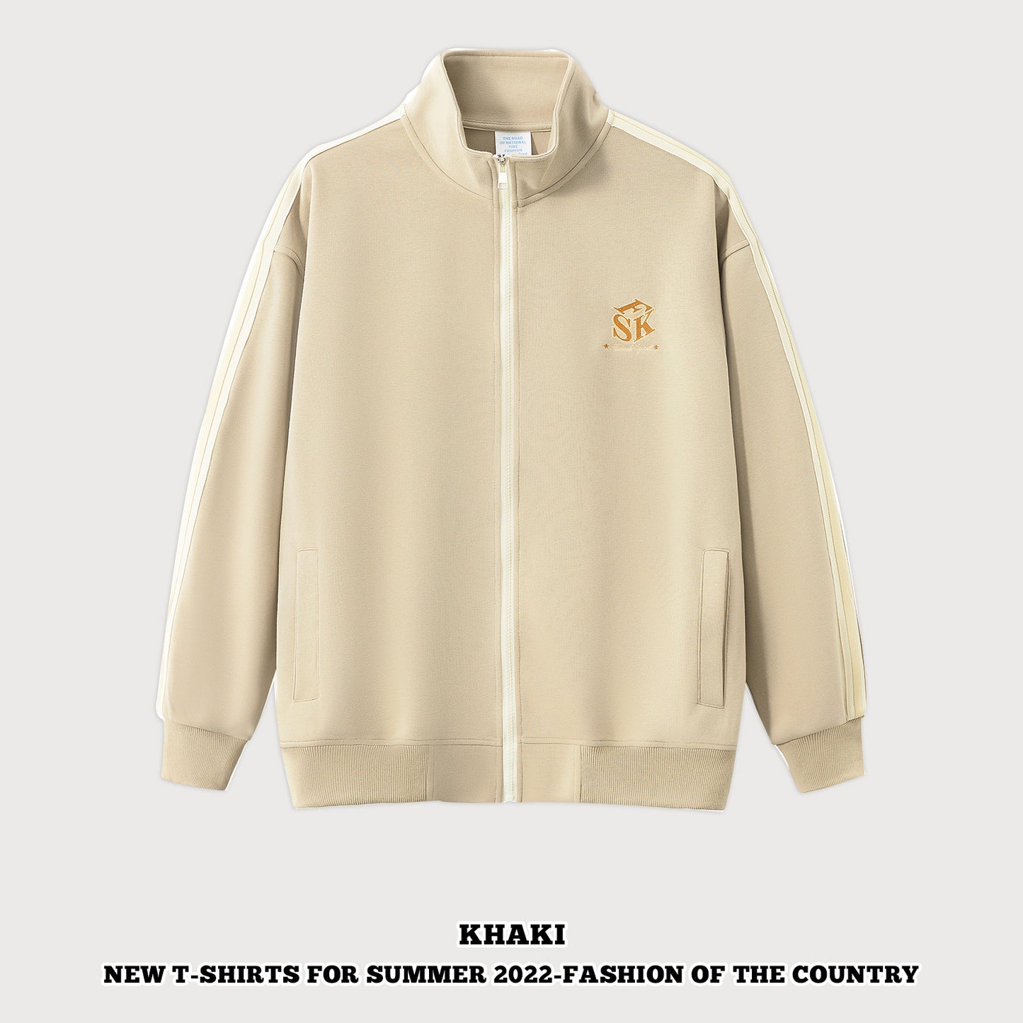 Stand Collar Full-Zip Coat