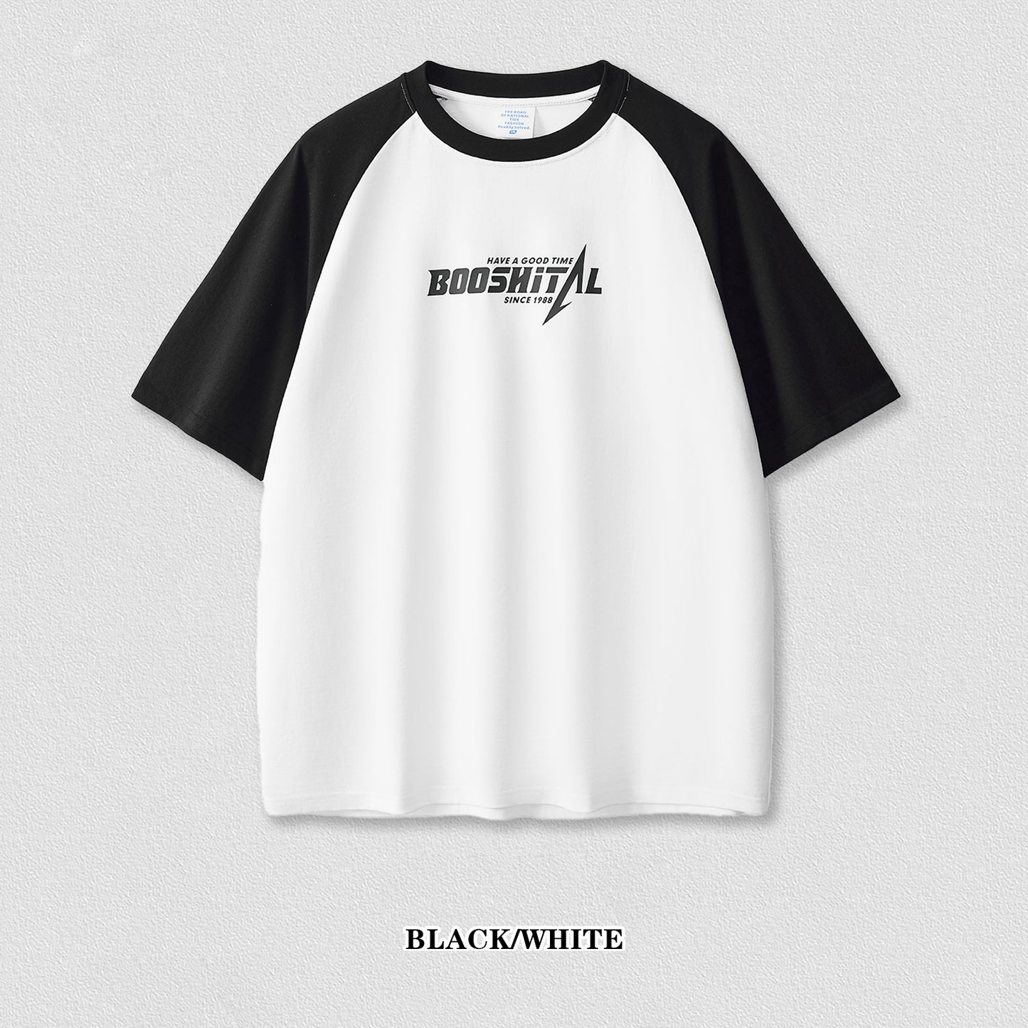 Raglan Letter Printed Short Sleeve Tee