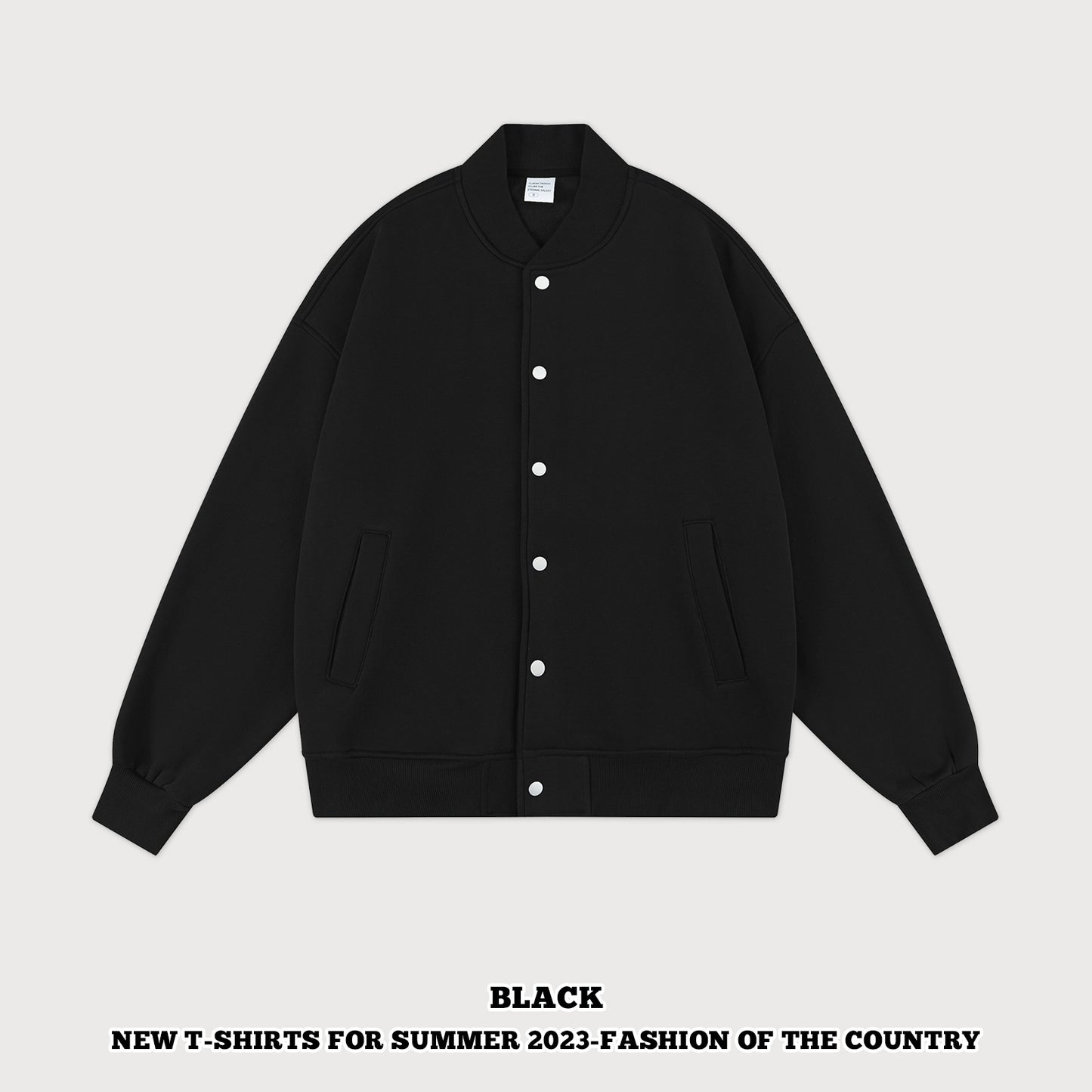 Solid Color Couple Baseball Jacket