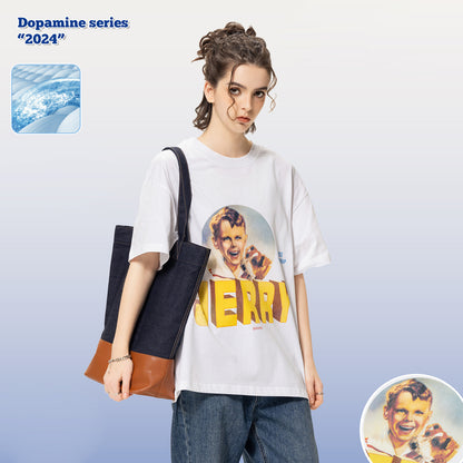 Printed Sorona Ice Silk Short Sleeve Tee