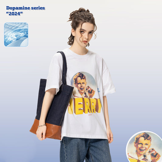 Printed Sorona Ice Silk Short Sleeve Tee