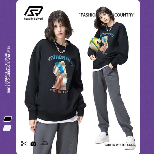 Crew Mosaic Bricks Print Sweatshirt