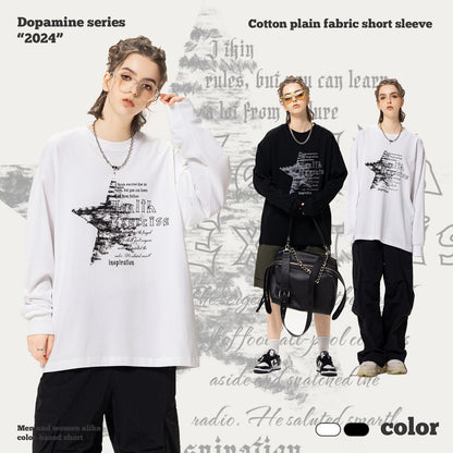 Star Print Long Sleeve Tee