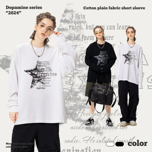 Star Print Long Sleeve Tee