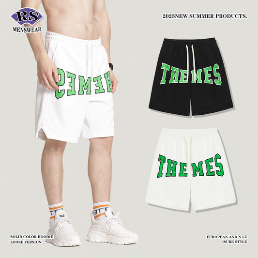 Letter Printed Casual Shorts