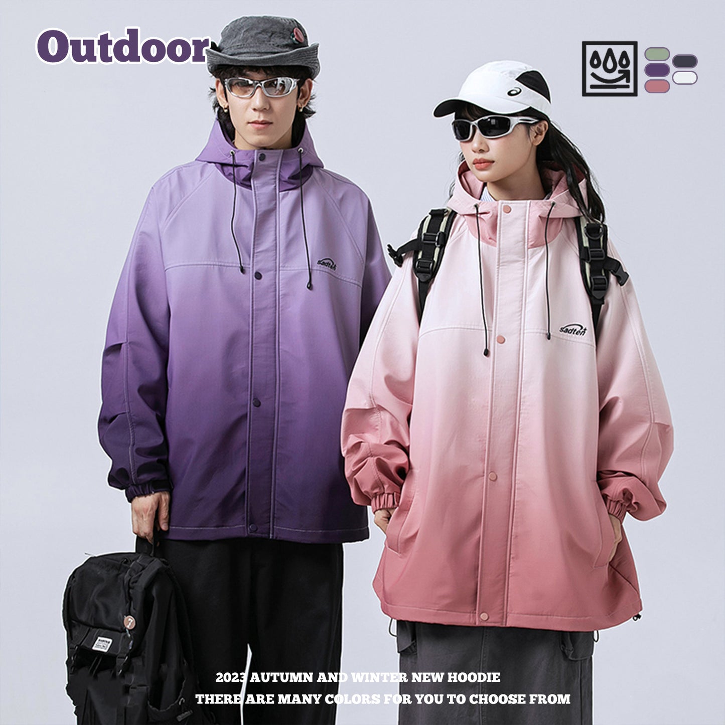 Color Gradient Outdoor Windbreaker