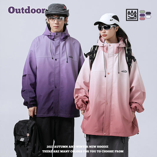 Color Gradient Outdoor Windbreaker