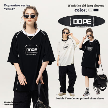 Printed Double Yarn Short Sleeve Tee