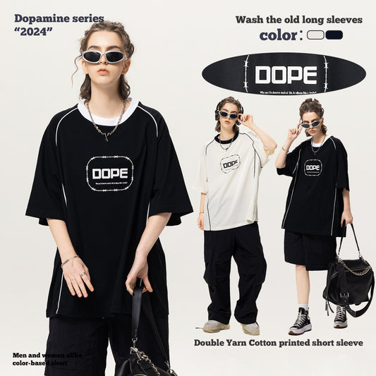 Printed Double Yarn Short Sleeve Tee