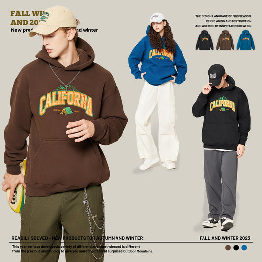Print Fleece Hoodie