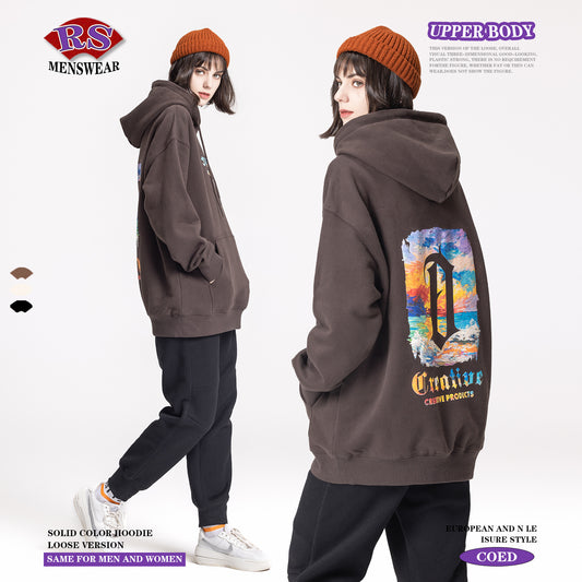 Lightweight Digital Print Fleece Hoodie