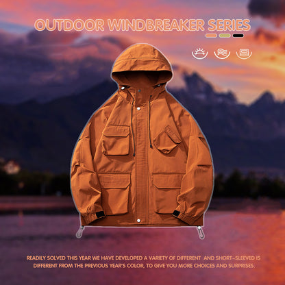 Multi-Pocket Outdoor Windbreaker