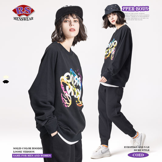 Crew Print French Terry Sweatshirt